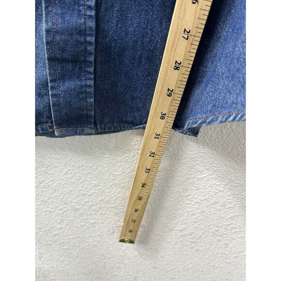 American Hero Authentic Mens Size XL Denim Long Sleeve Shirt Hand Painted Native - Picture 9 of 12